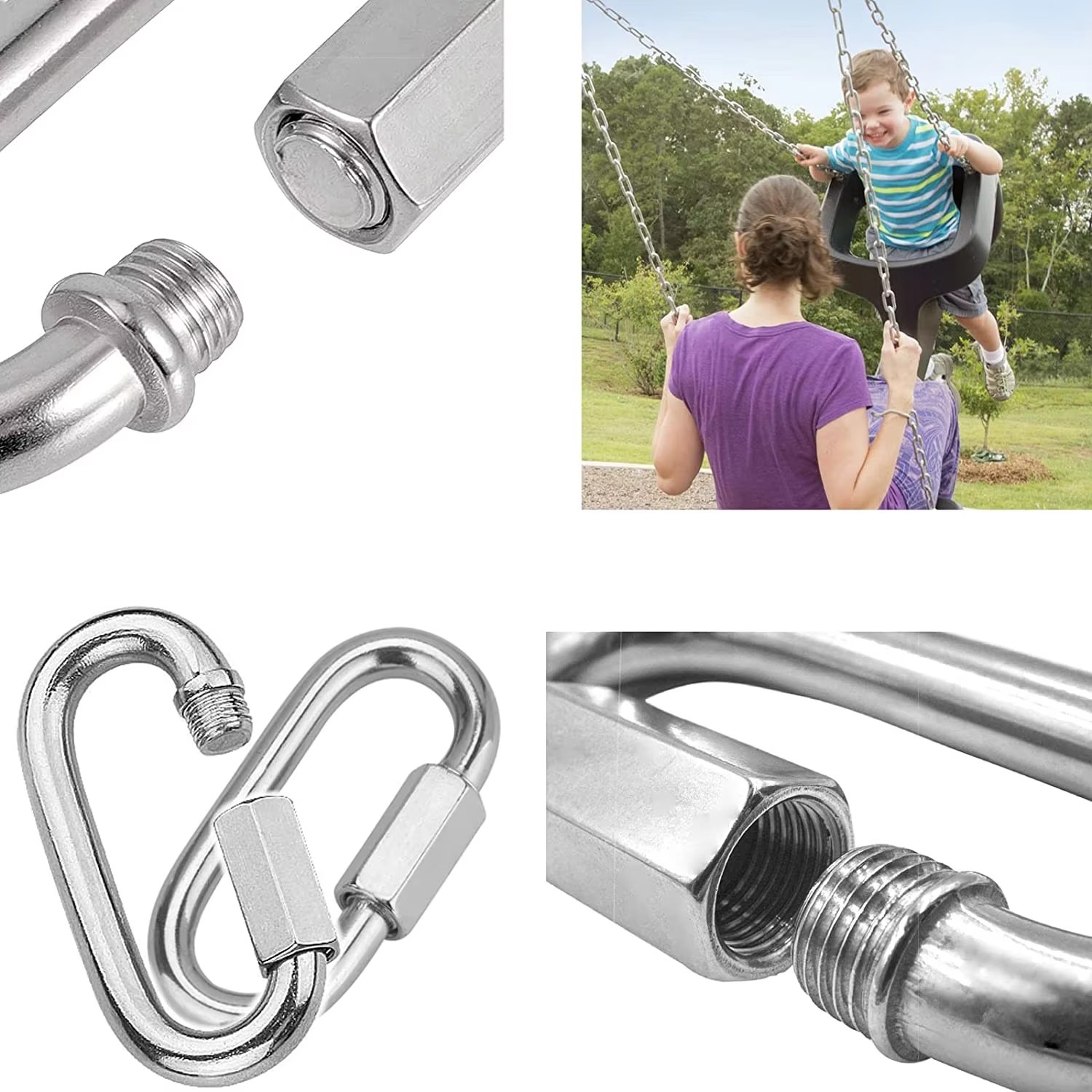 Heavy Equipment Keychain - 1pcs Quick Link Ring Stainless Steel
