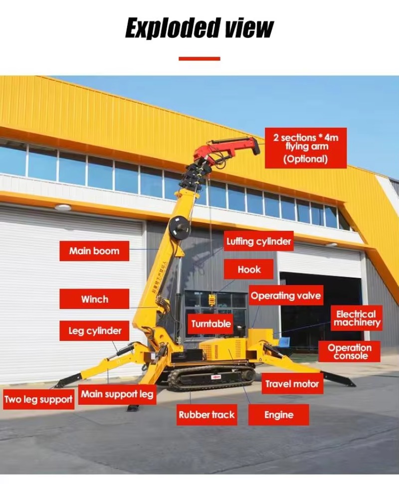 8T Hydraulic Spider Crane Heav - огляд і ціна Heavy Equipment Crane